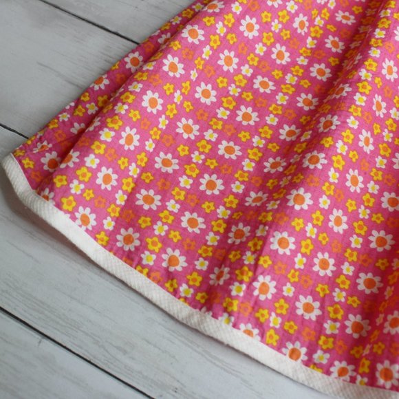 Vintage Baby Girl's Seersucker Dress Size 24 Months Pink Orange Yellow - Picture 4 of 7